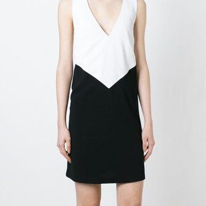 Alice + Olivia Maya Dress White and Navy Medium